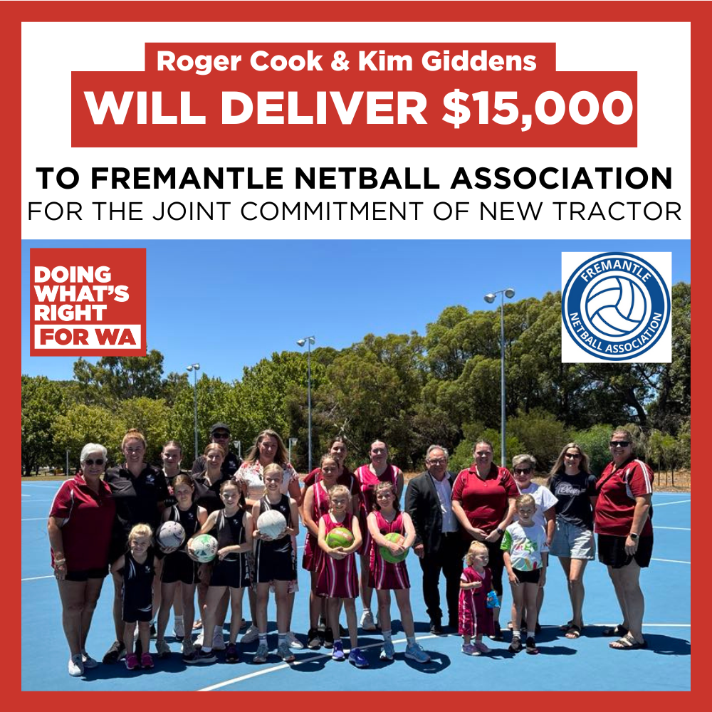 COMMITMENT - $15,000 for Fremantle Netball Association  Main Image