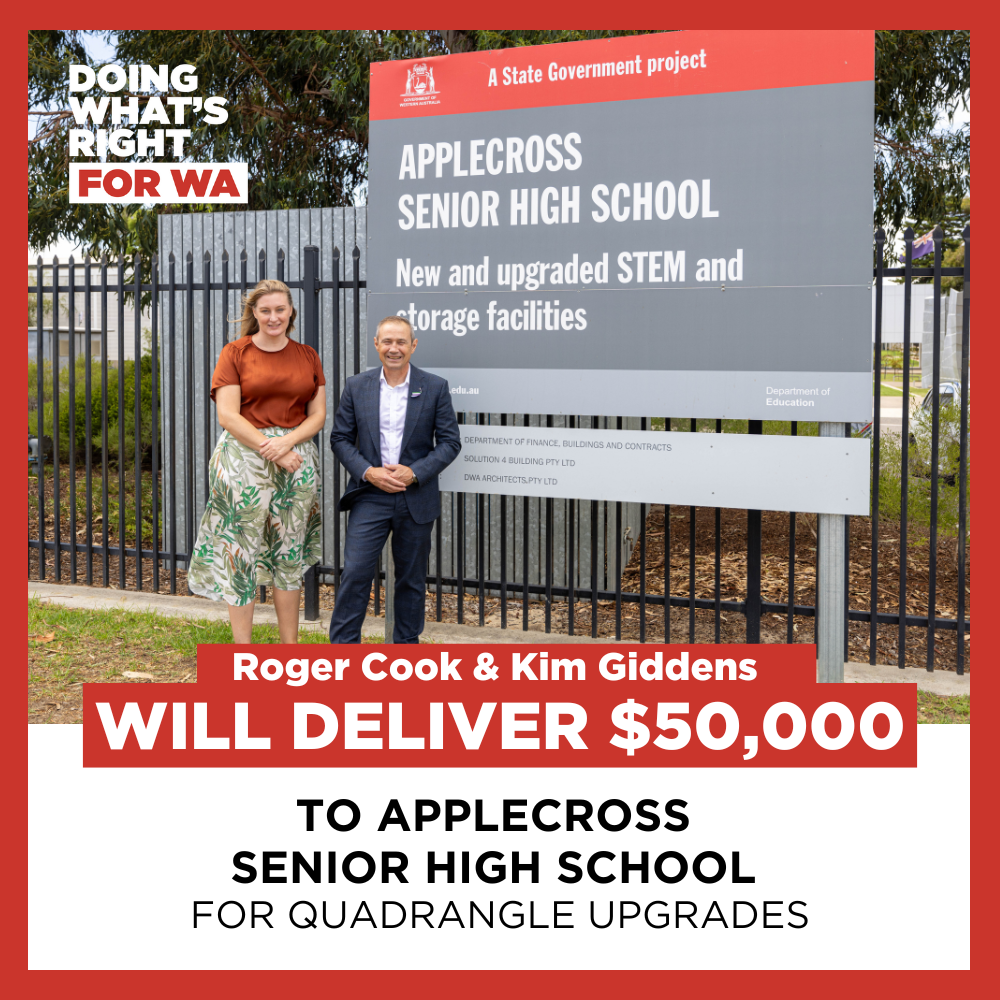 COMMITMENT - $50,000 to Applecross Senior High School Main Image
