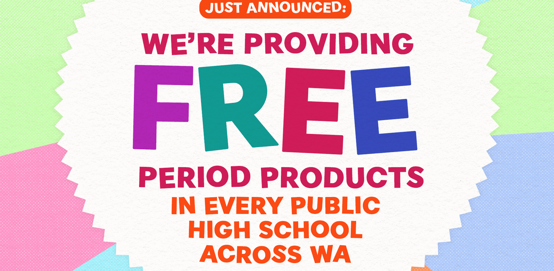 Free Period Products for WA Schools Main Image